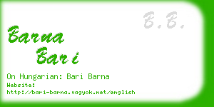 barna bari business card
